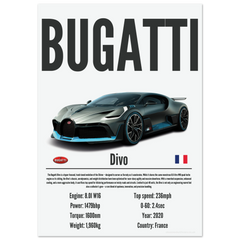 054 Bugatti Divo Poster - Precision Collection