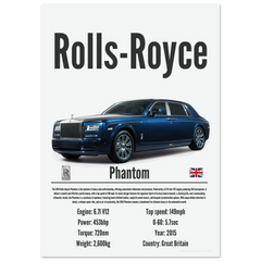 190 Rolls Royce Phantom Poster - Precision Collection
