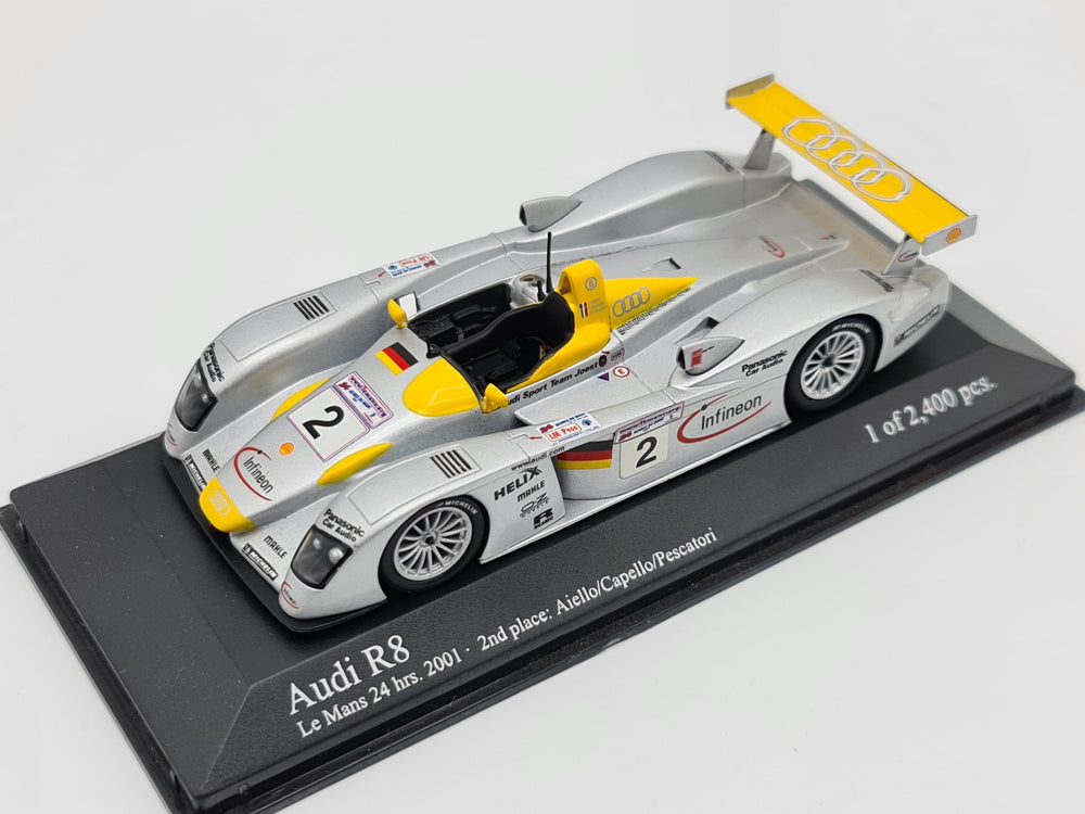 1/43 2001 Audi R8 - Aiello / Capello / Pescatori - Minichamps | Model Le Mans Car