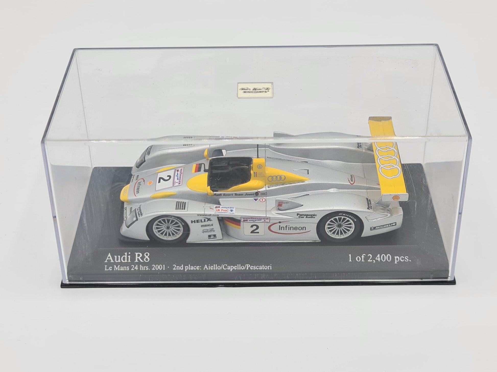 1/43 2001 Audi R8 - Aiello / Capello / Pescatori - Minichamps | Model Le Mans Car