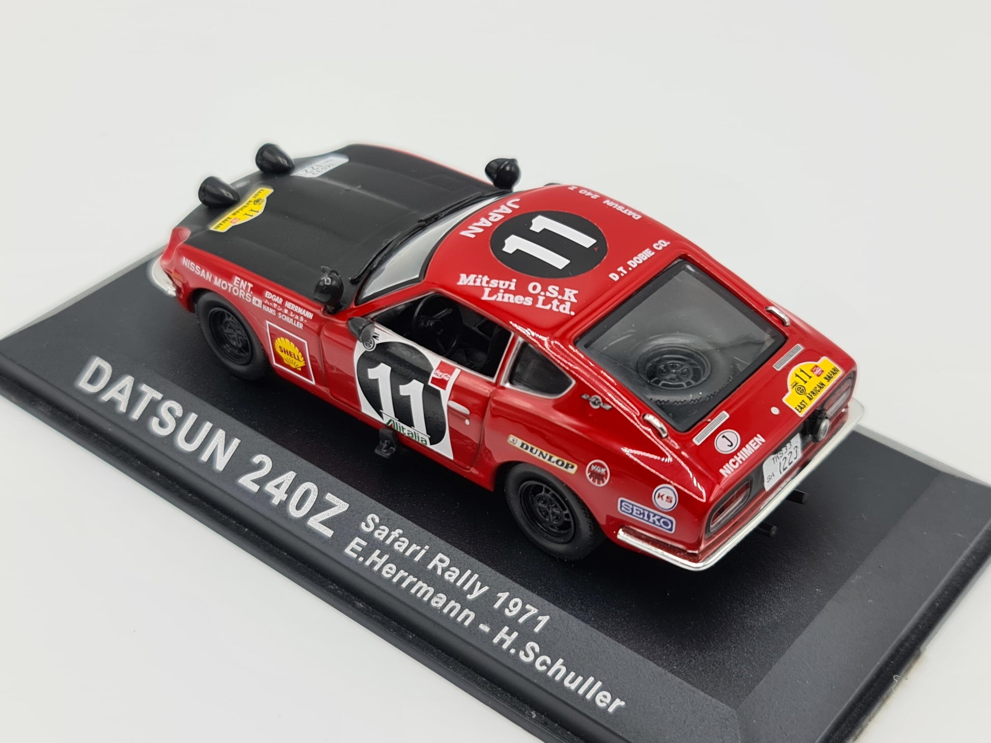 1/43 1971 Datsun 240Z - Safari Rally - Herrmann / Schuller