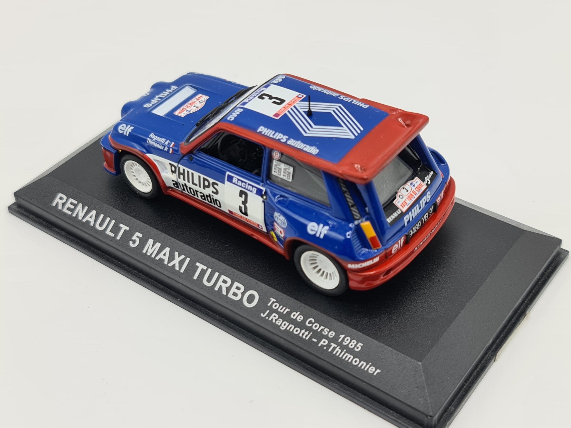 1/43 1985 Renault 5 Maxi Turbo - Tour de Corse - Ragnotti / Thimonier | Model Rally Car