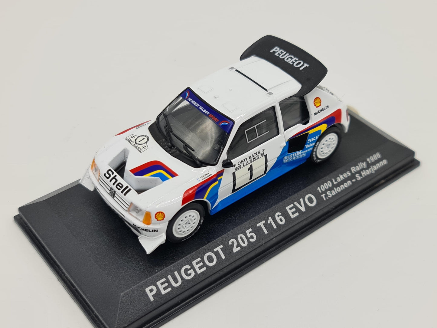 1/43 1986 Peugeot 205 T16 Evo - 1000 Lakes Rally - Salonen / Harjanne