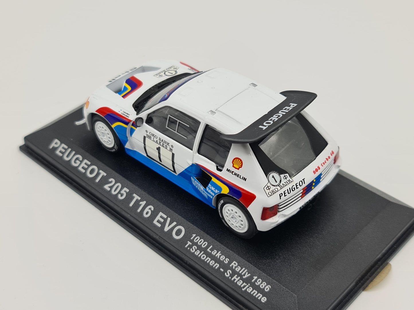 1/43 1986 Peugeot 205 T16 Evo - 1000 Lakes Rally - Salonen / Harjanne