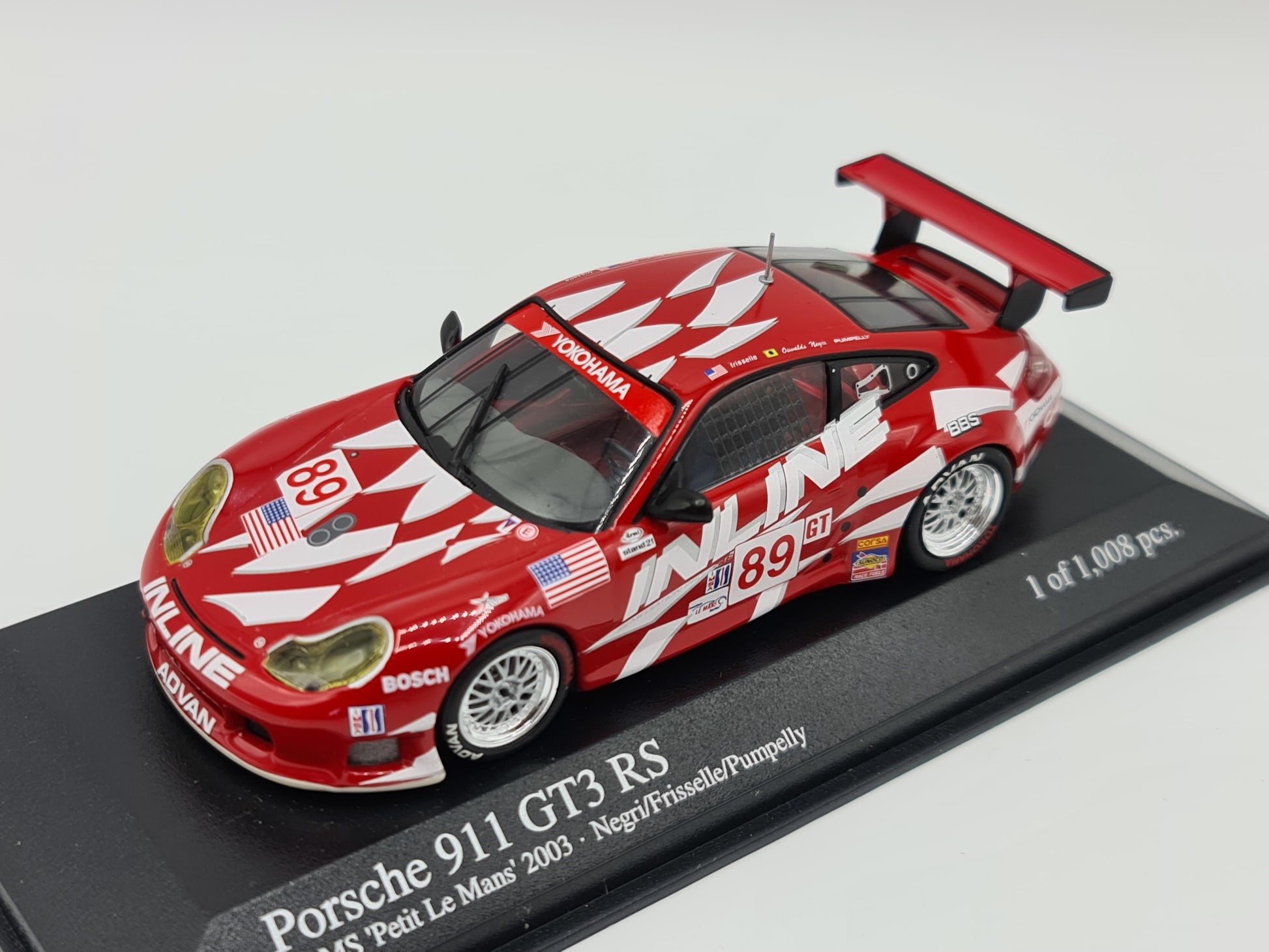 1/43 2003 Porsche 911 GT3 RS - ALMS 'Petit Le Mans' - Negri Jr / Frisselle / Pumpelly - Minichamps