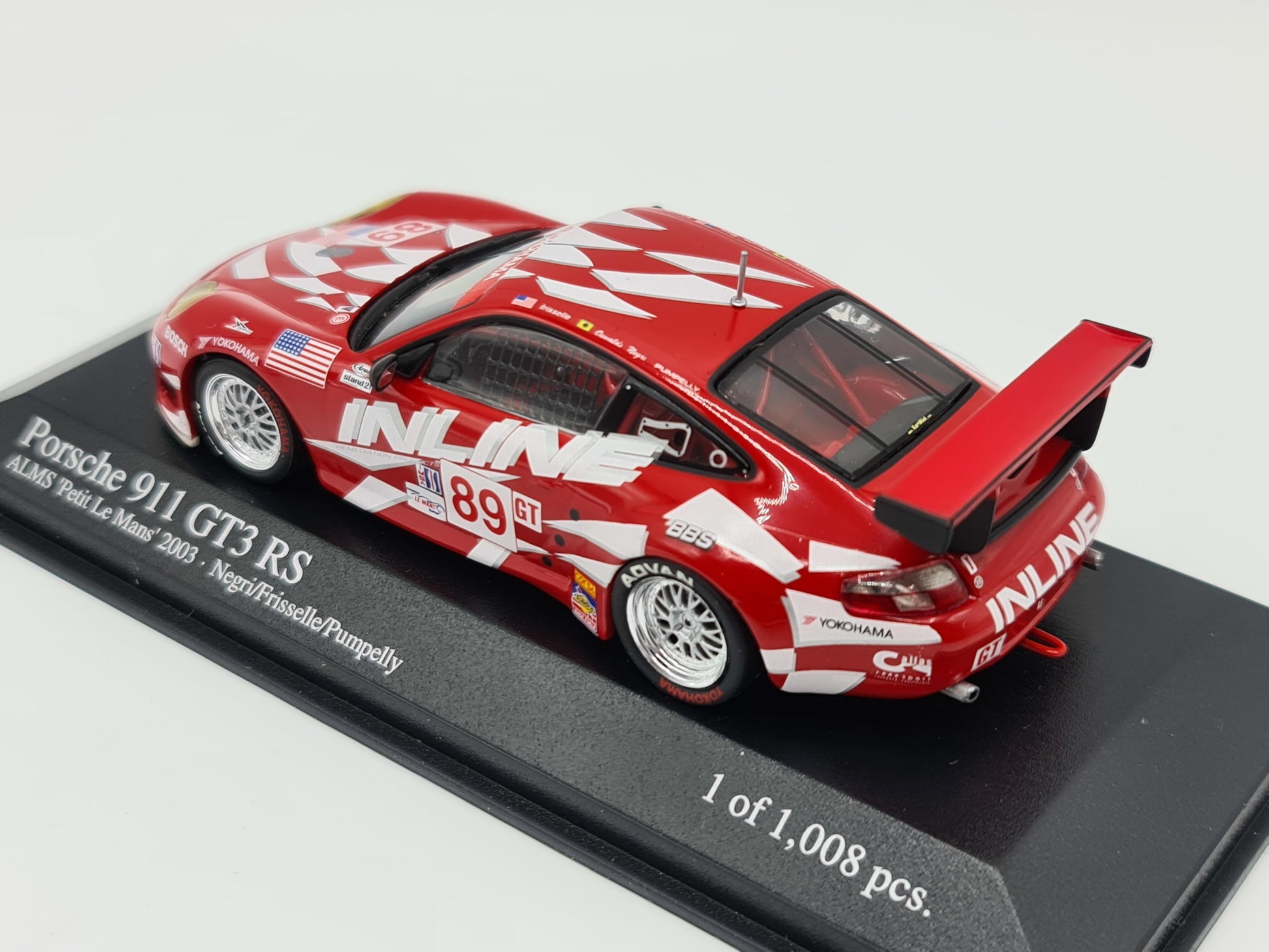 1/43 2003 Porsche 911 GT3 RS - ALMS 'Petit Le Mans' - Negri Jr / Frisselle / Pumpelly - Minichamps