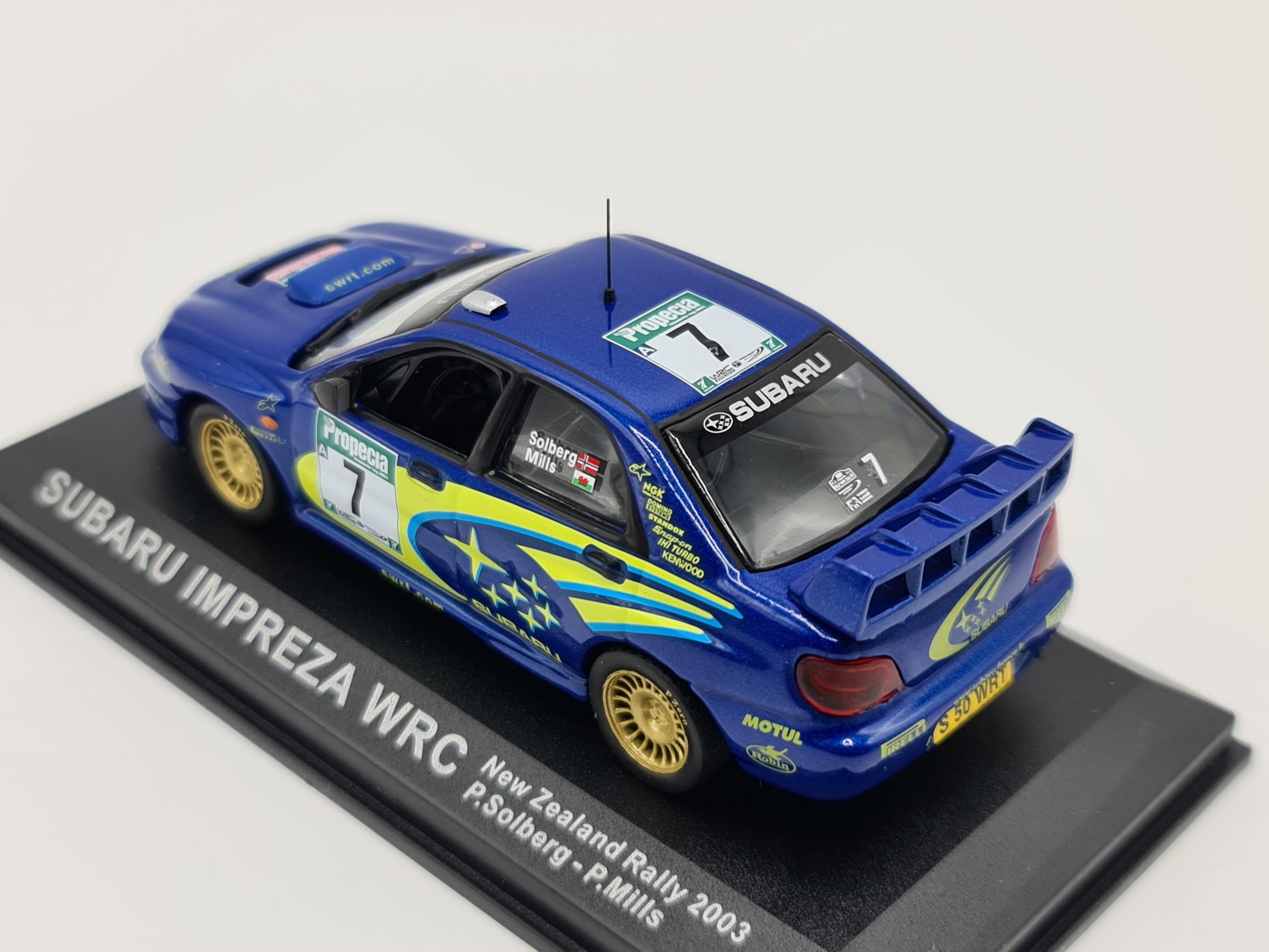 1/43 2003 Subaru Impreza WRC - New Zealand Rally - Solberg / Mills | Model Rally Car