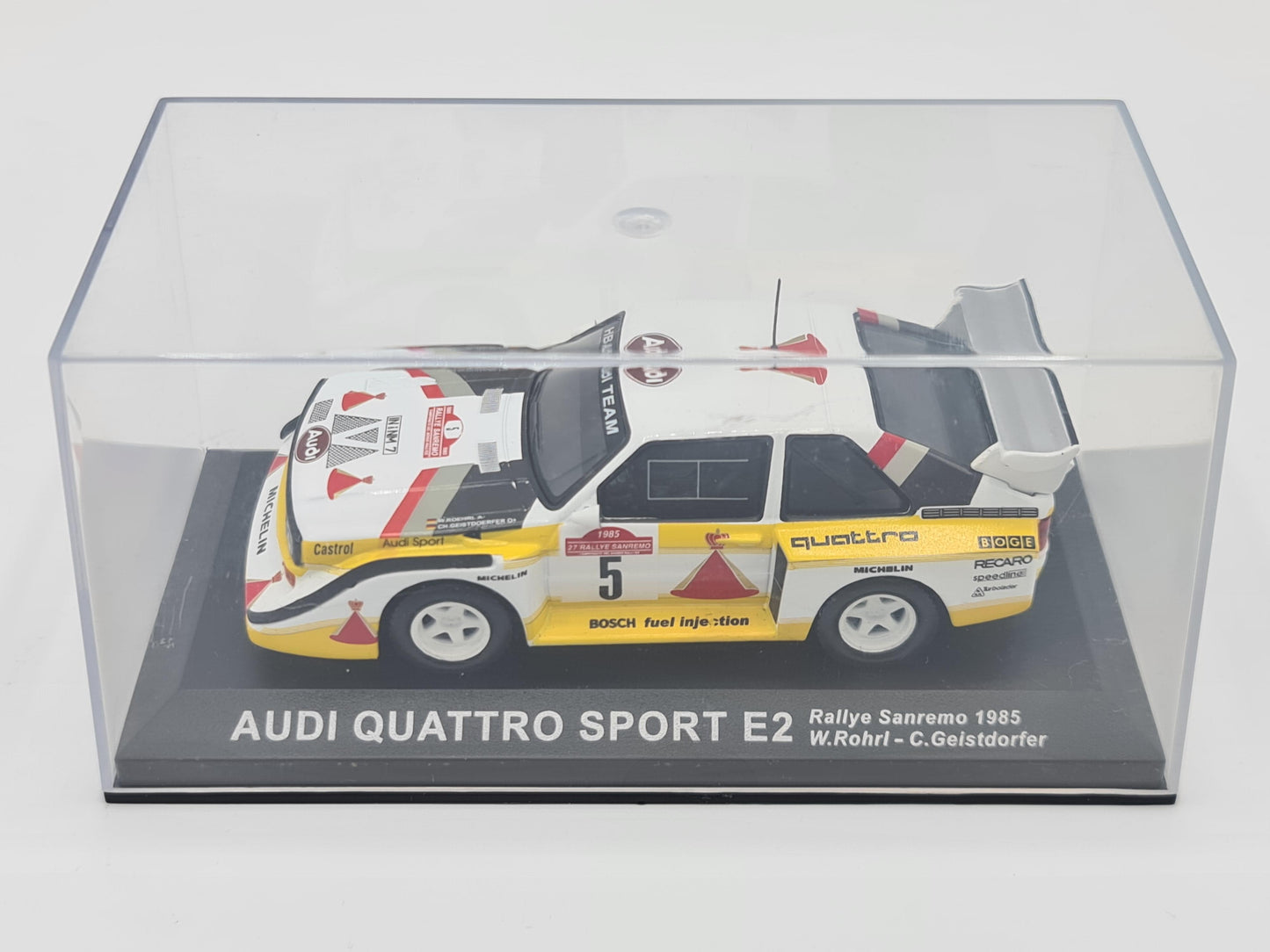 1/43 1985 Audi Quattro Sport E2 - Rallye Sanremo - Rohrl / Geistdorfer