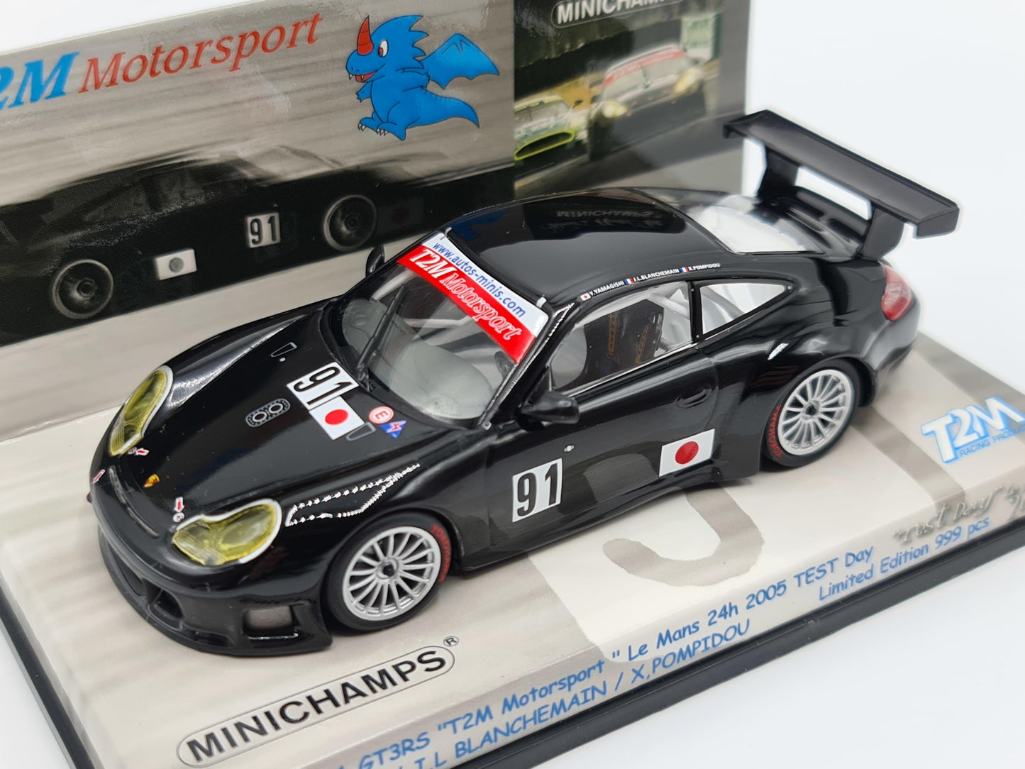 1/43 2005 Porsche 911 GT3 RS - Yamagishi / Blanchemain / Pompidou - Test Day Livery - Minichamps