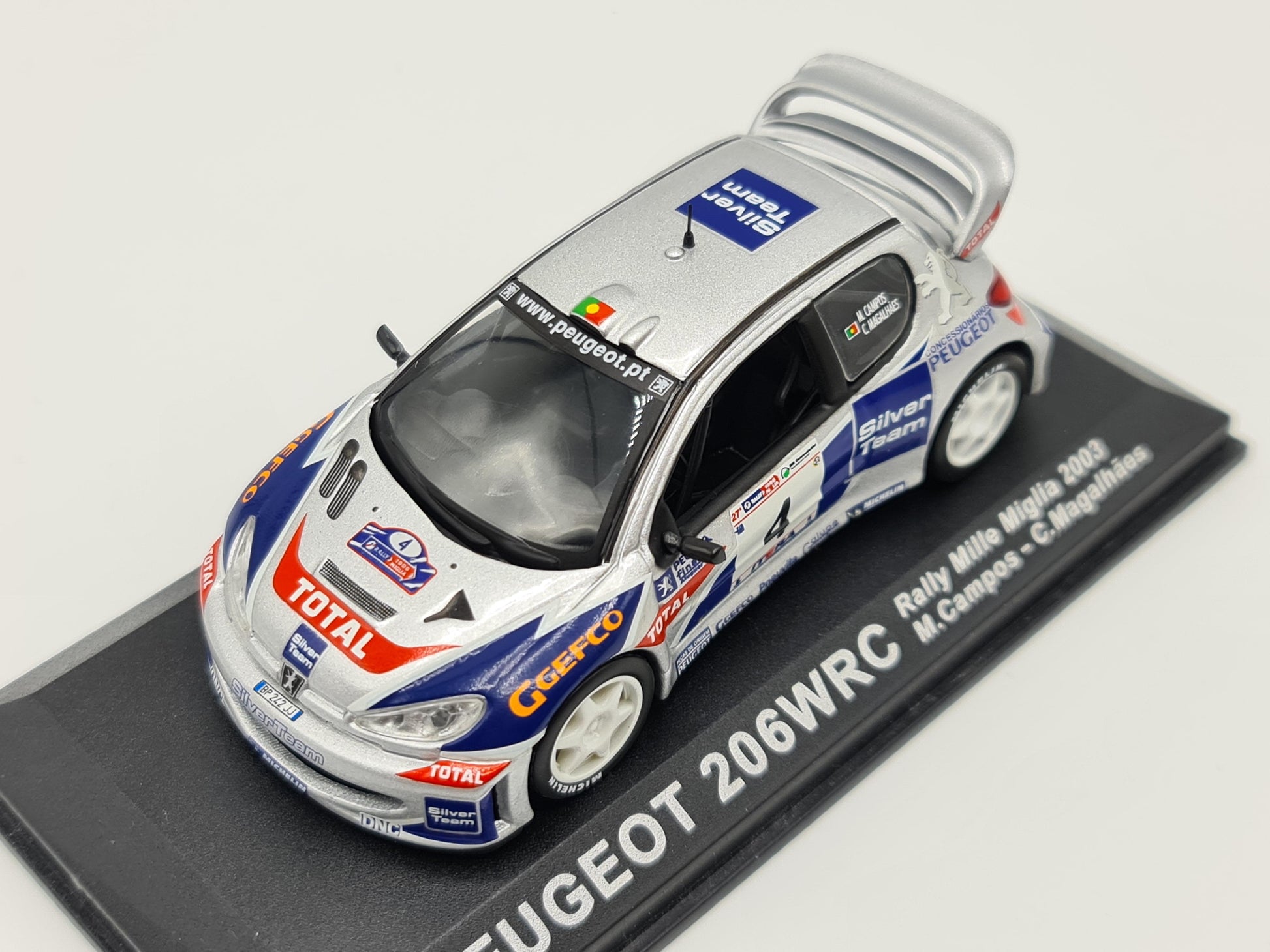 1/43 2003 Peugeot 206 WRC - Rally Mille Miglia - Campos / Magalhaes