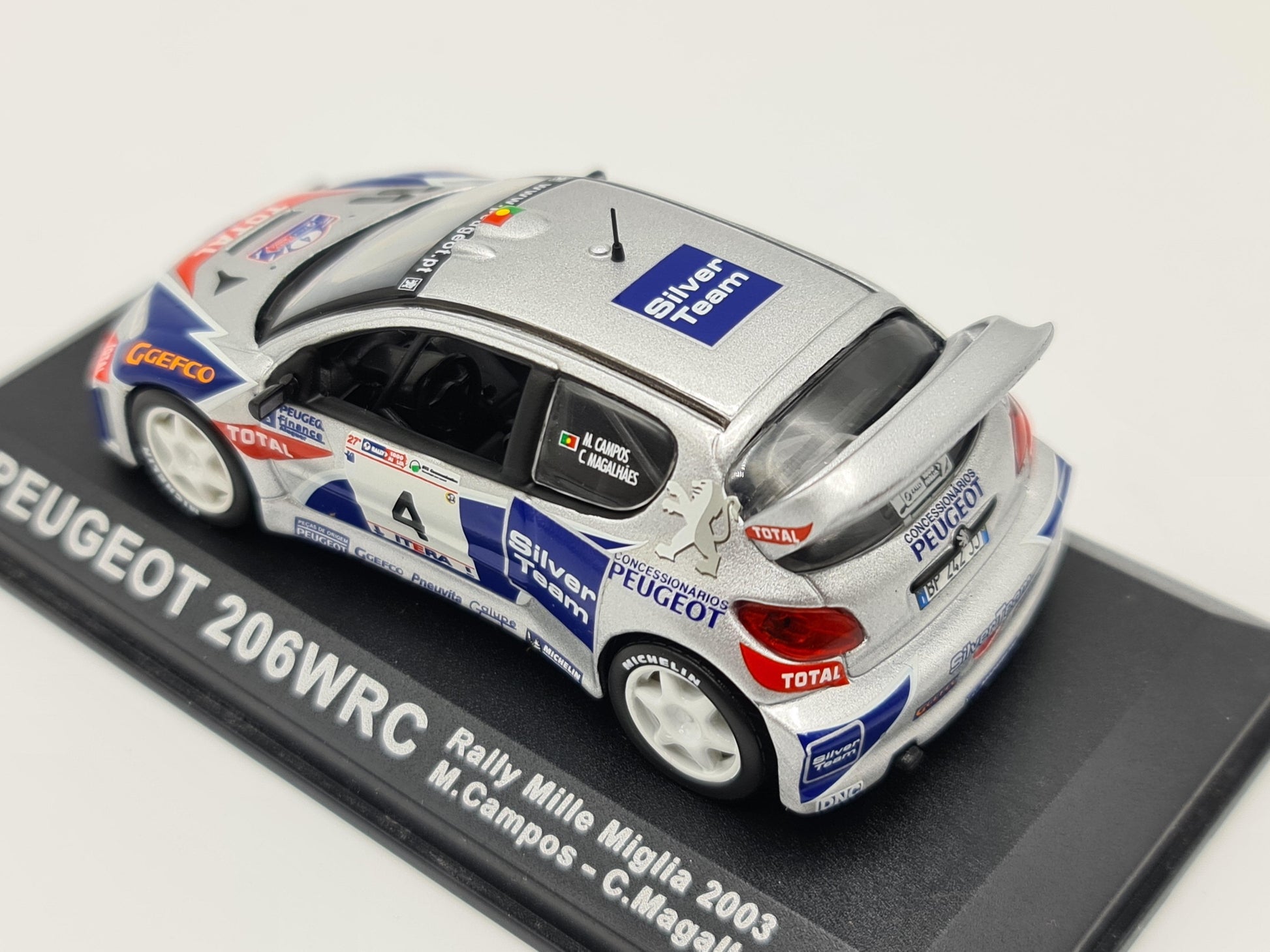 1/43 2003 Peugeot 206 WRC - Rally Mille Miglia - Campos / Magalhaes | Model Rally Car