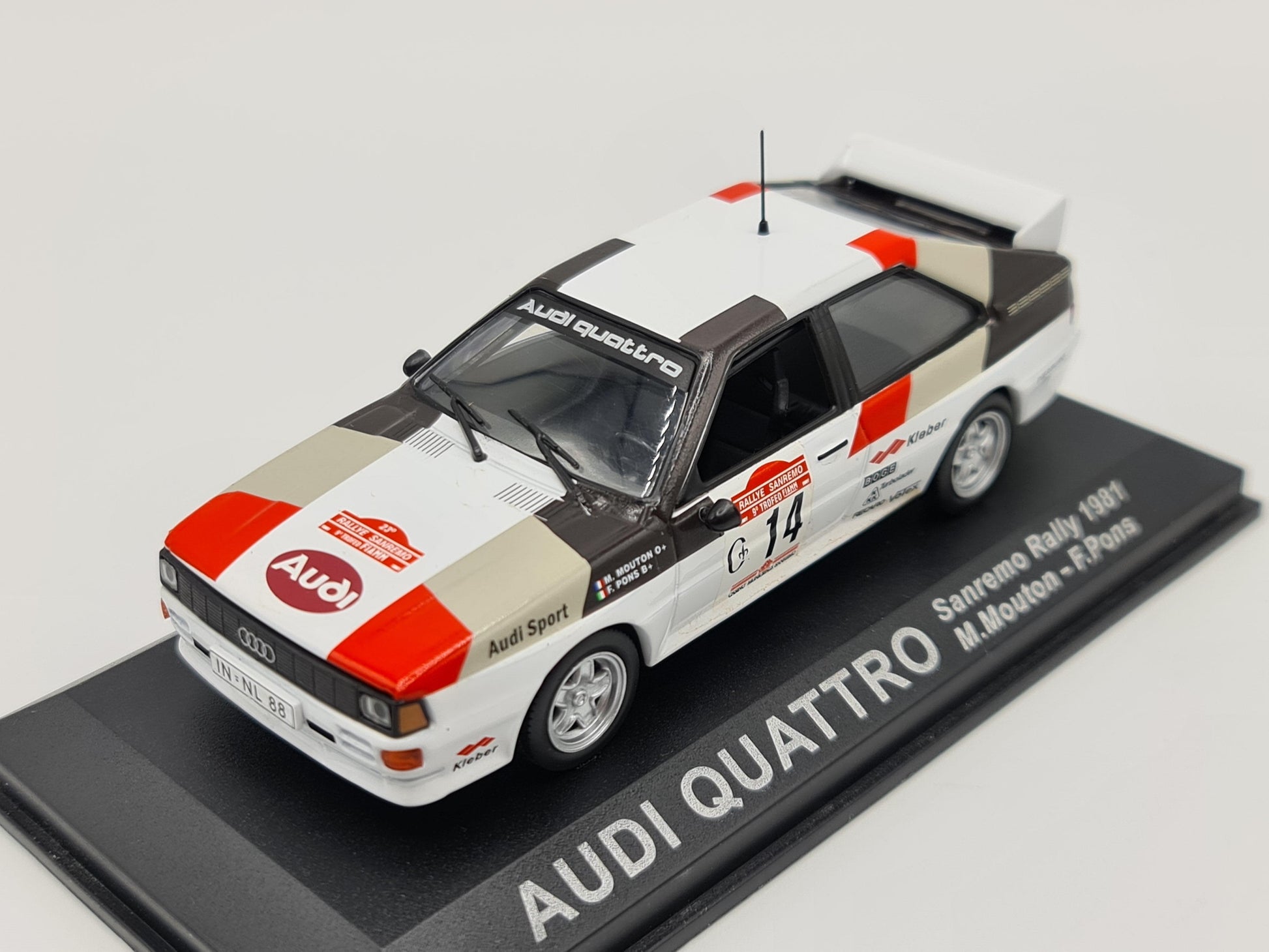 1/43 1981 Audi Quattro - Sanremo Rally - Mouton / Pons