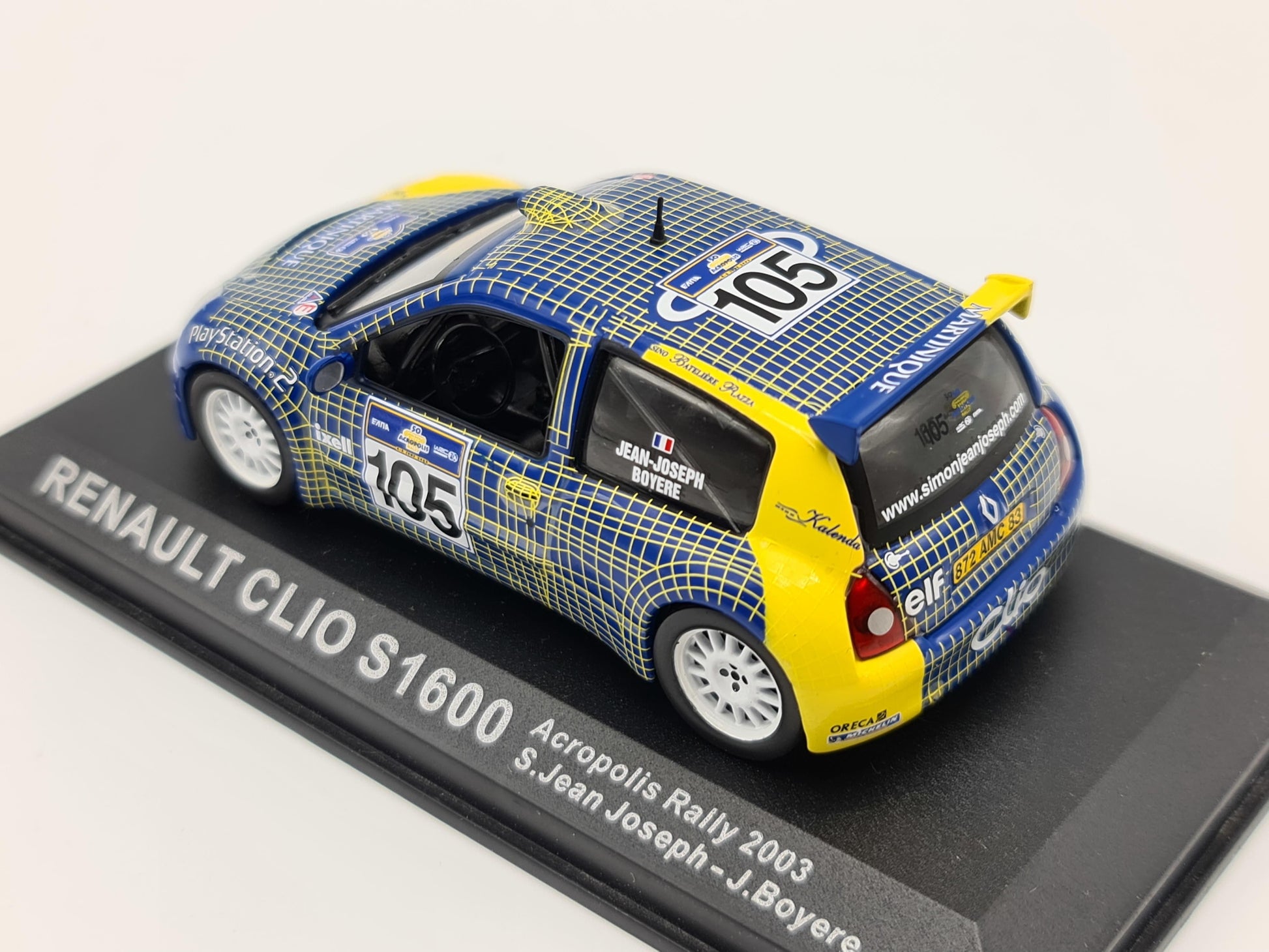 1/43 2003 Renault Clio S1600 - Acropolis Rally - Jean-Joseph / Boyere | Model Rally Car