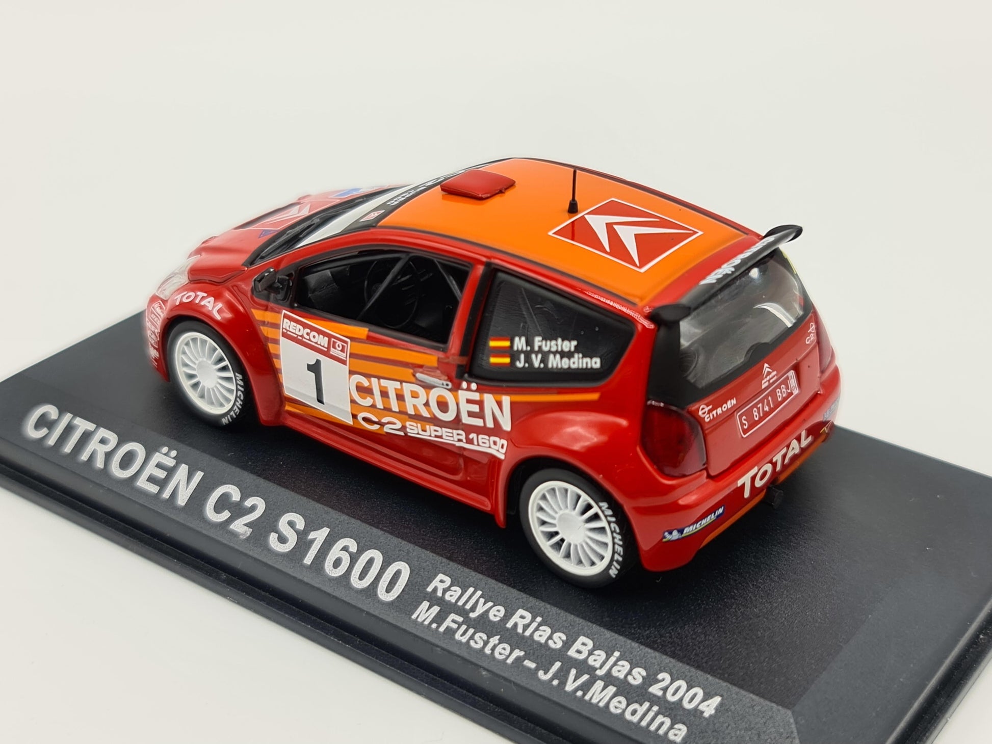 1/43 2004 Citroen C2 S1600 - Rallye Rias Bajas - Fuster / Medina | Model Rally Car