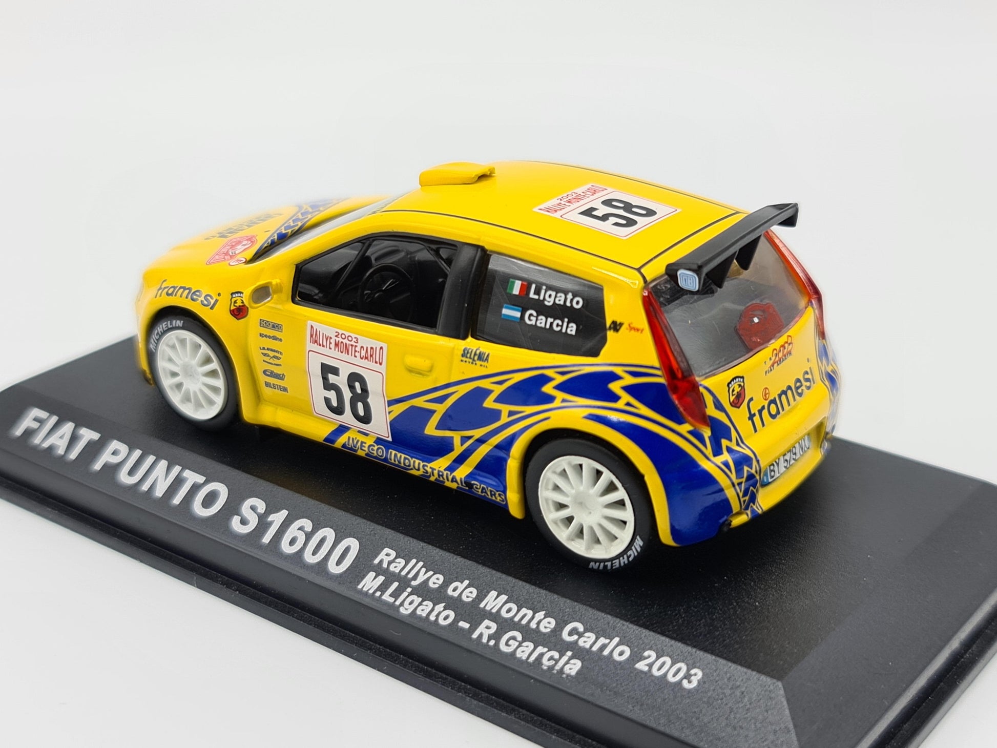 1/43 2003 Fiat Punto S1600 - Monte Carlo Rally - Ligato / Garcia | Model Rally Car