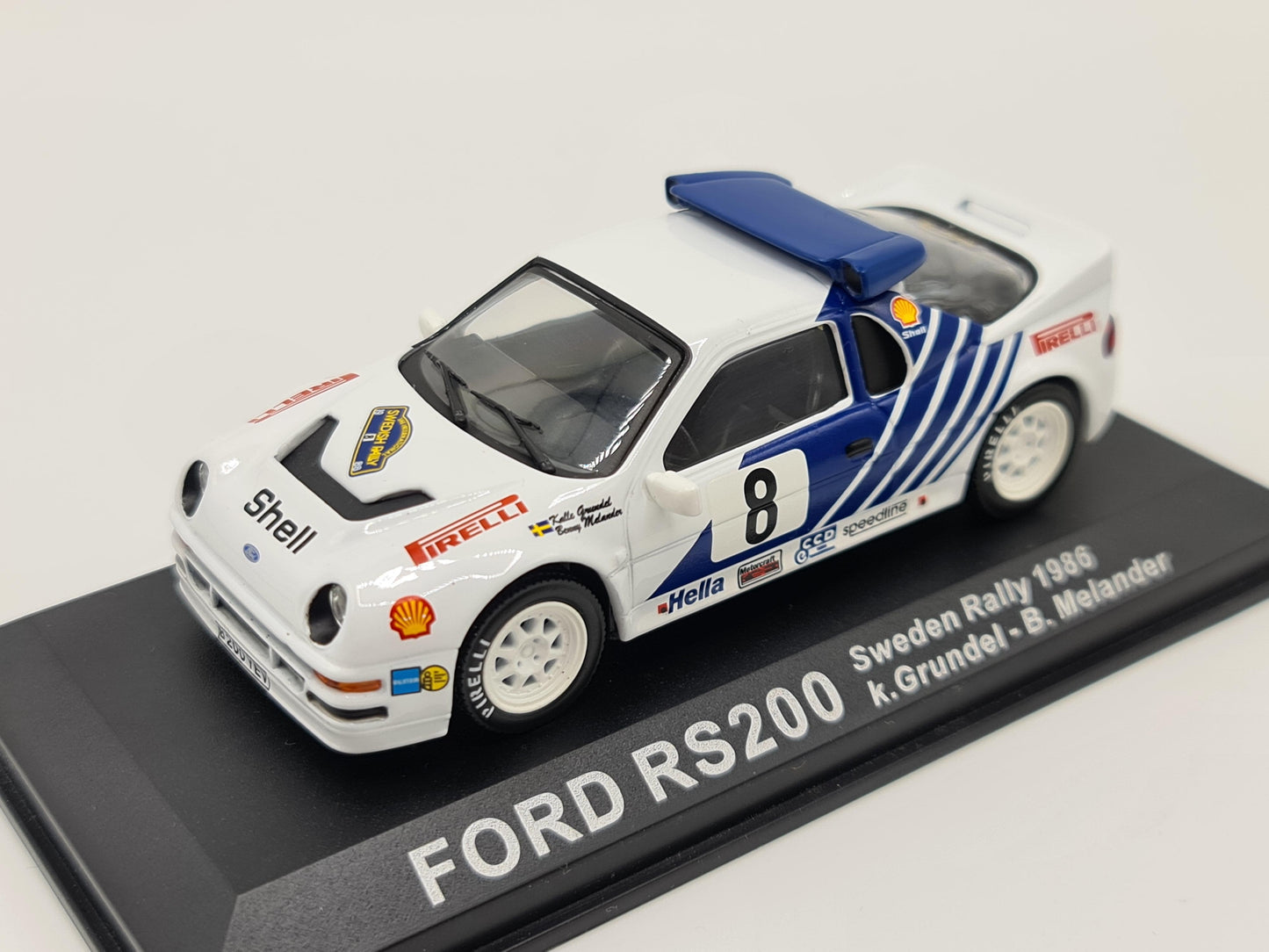 1/43 1986 Ford RS200 - Sweden Rally - Grundel / Melander