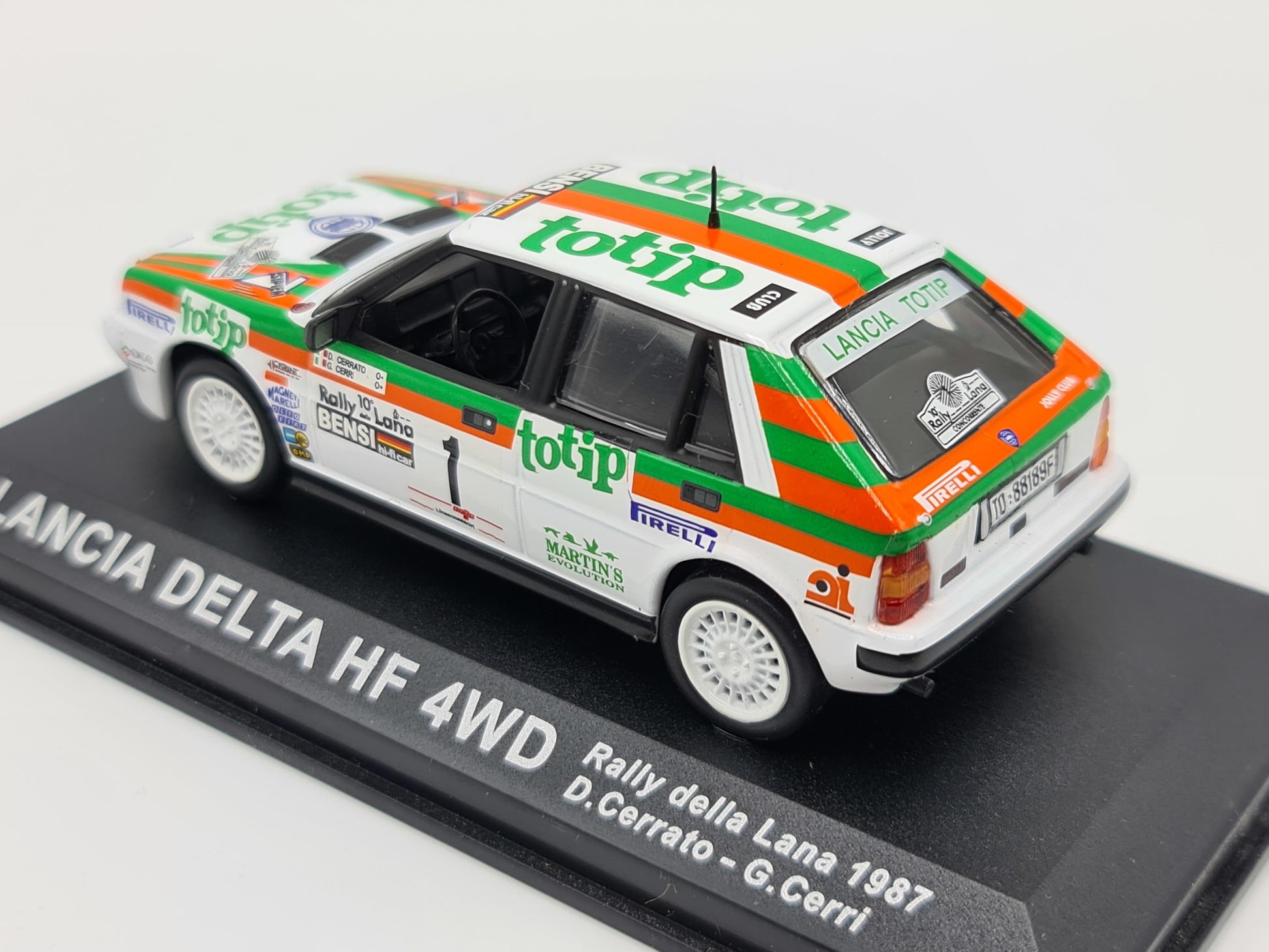 1/43 1987 Lancia Delta HF 4WD - Rally della Lana - Cerrato / Cerri | Model Rally Car