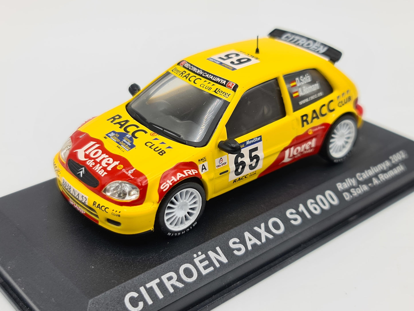 1/43 2002 Citroen Saxo S1600 - Rally of Catalunya - Sola / Romani