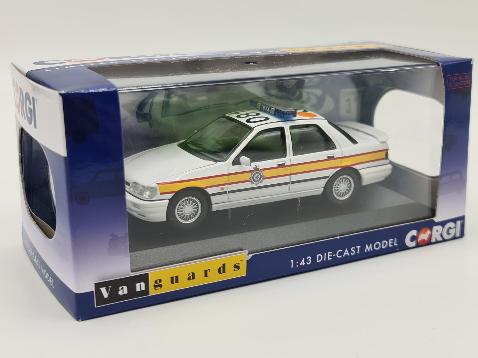 1/43 1993 Ford Sierra Sapphire RS Cosworth 4x4 - British Police - Sussex - Corgi Vanguards | Model Car