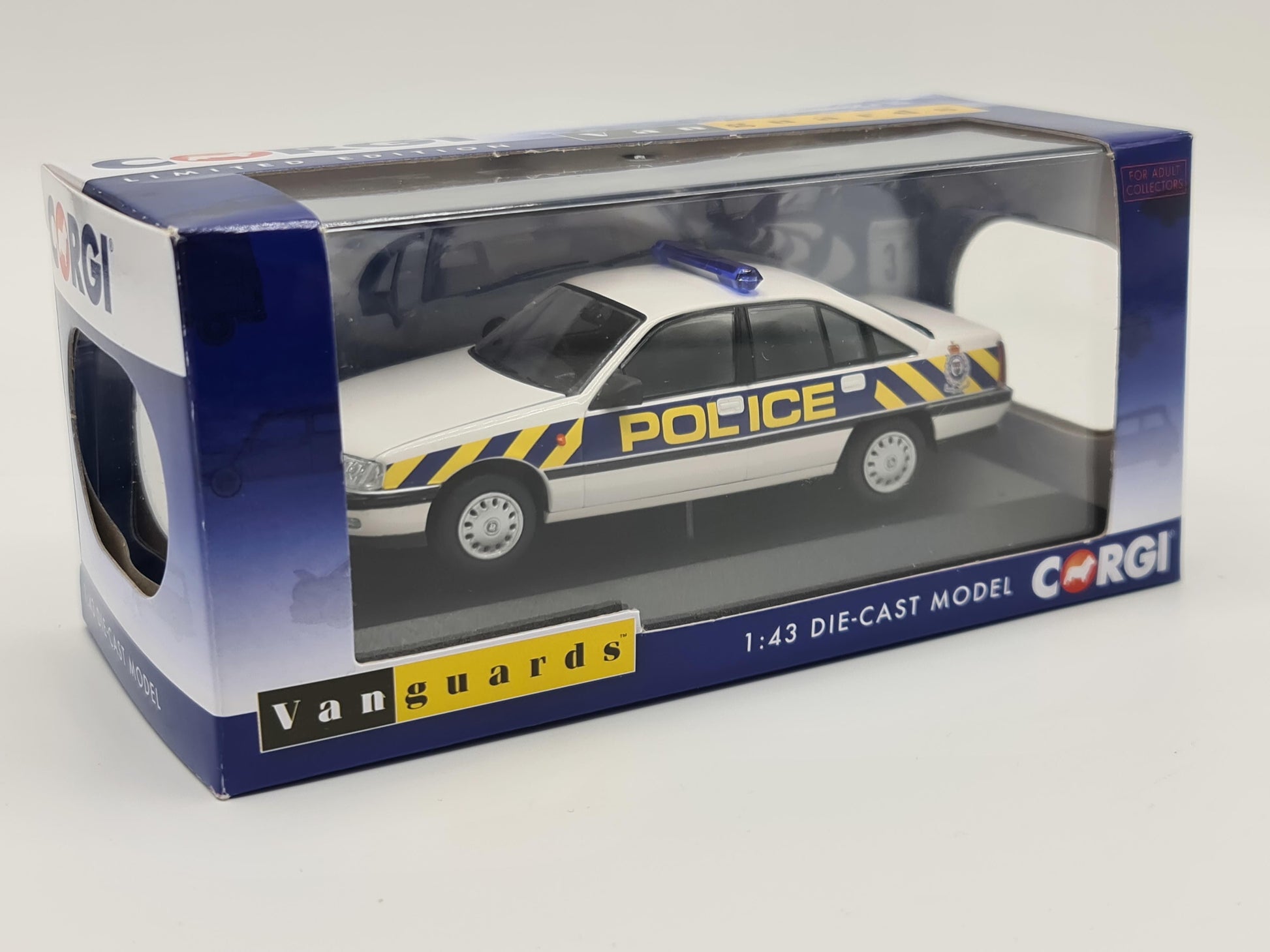 1/43 1992 Vauxhall Carlton 2.6Li - British Police - W. Mercia - Corgi Vanguards | Model Car