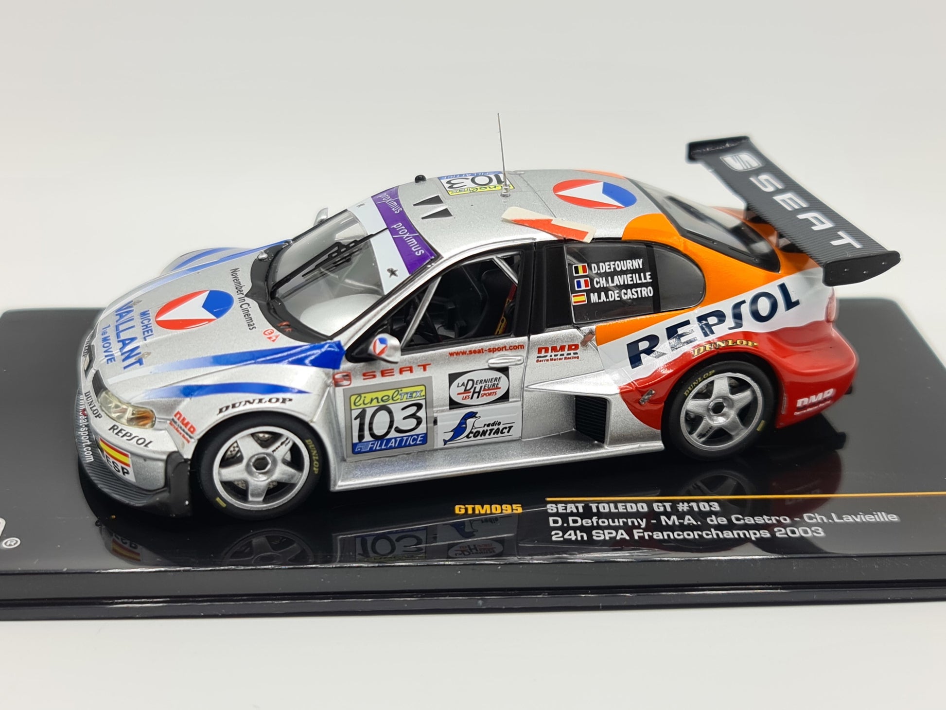 1/43 2003 Seat Toledo GT - 24h Spa - Defourny / de Castro / Lavieille