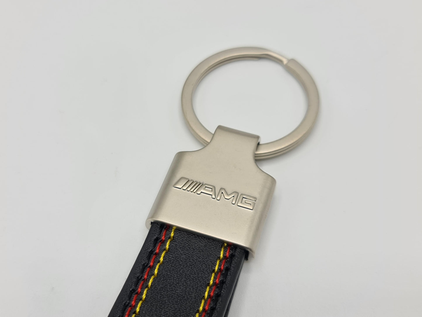 Mercedes AMG Logo Keyring - Leather