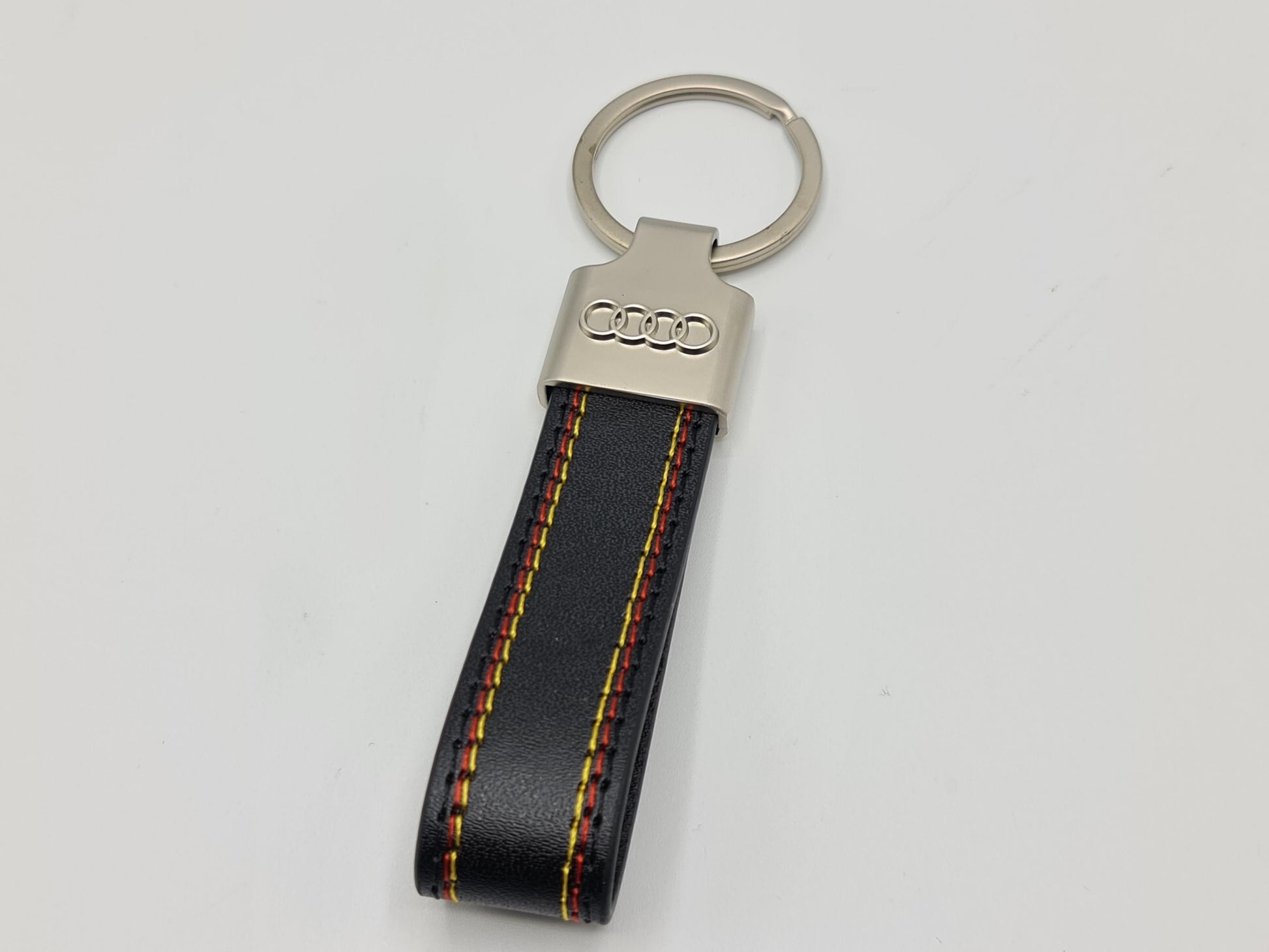 Audi Logo Keyring - Leather