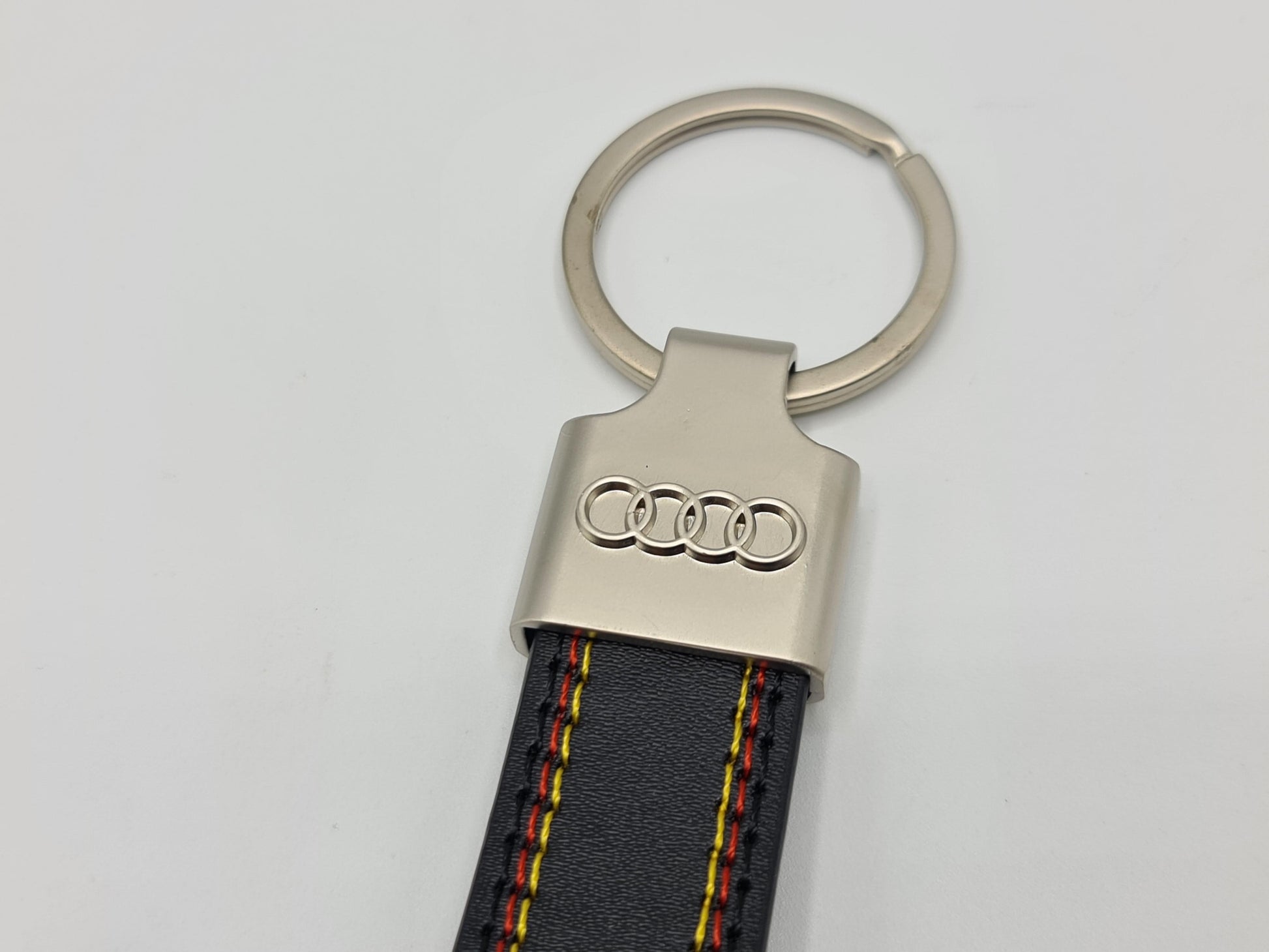 Audi Logo Keyring - Leather