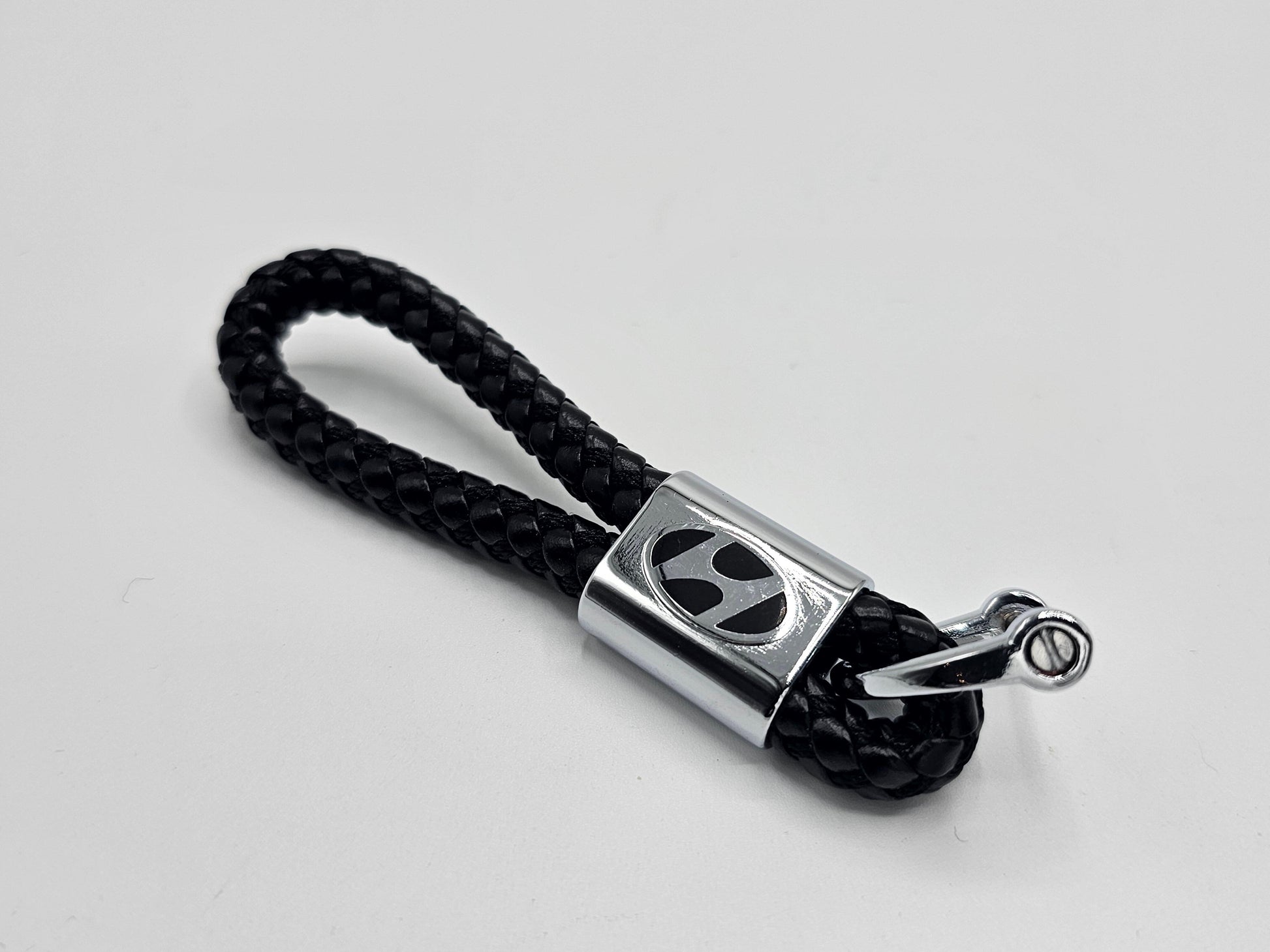 Hyundai Logo Keyring - Braided Leather