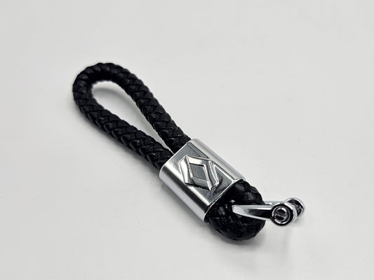 Renault Logo Keyring - Braided Leather