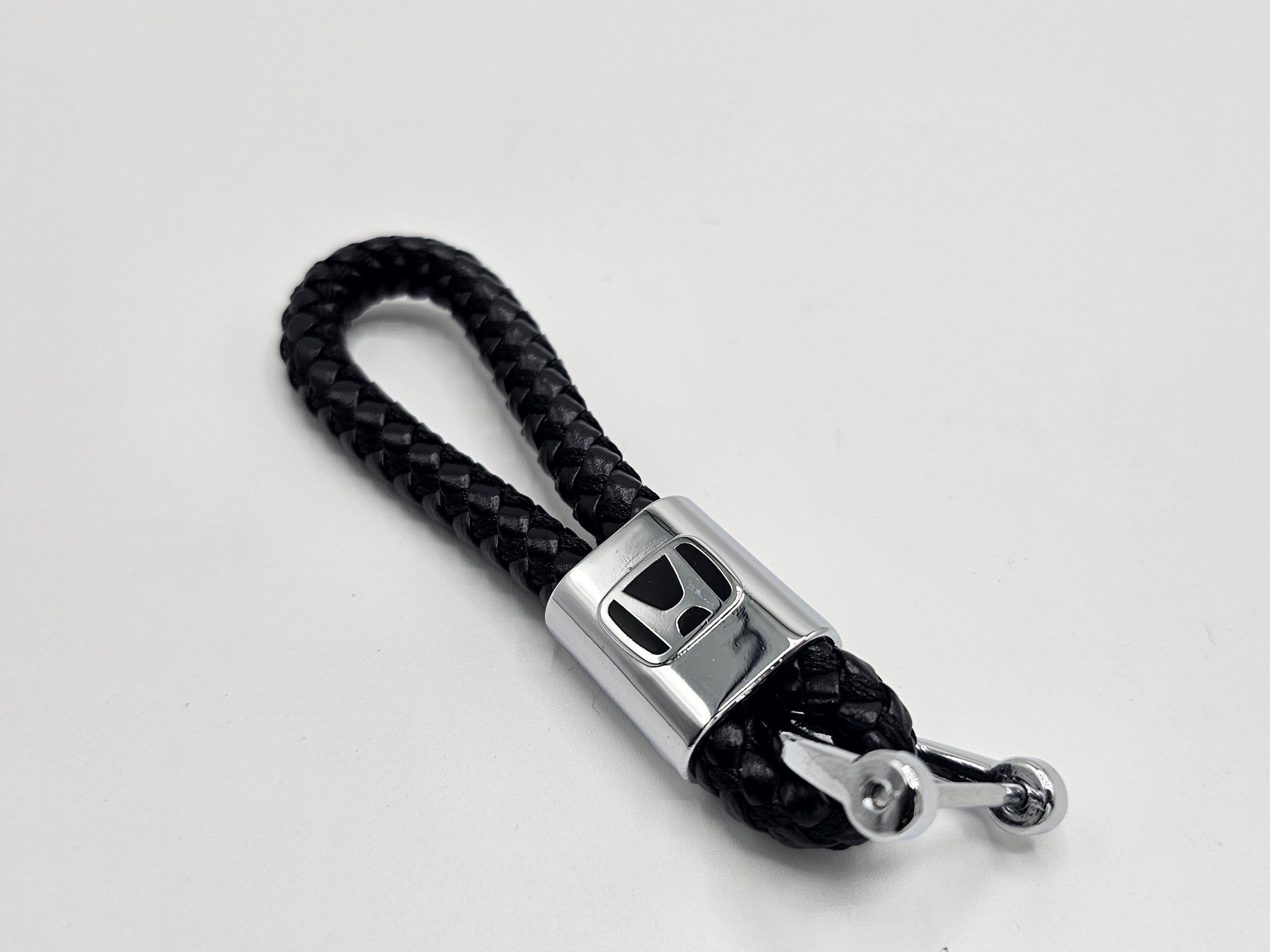 Honda Logo Keyring - Braided Leather