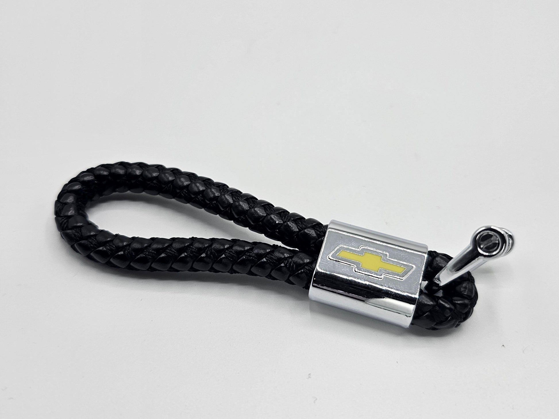 Chevrolet Logo Keyring - Braided Leather