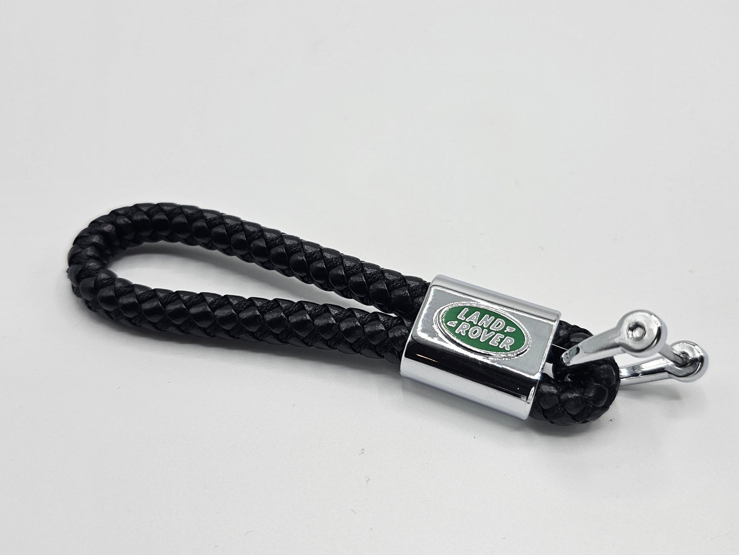 Land Rover Logo Keyring - Braided Leather