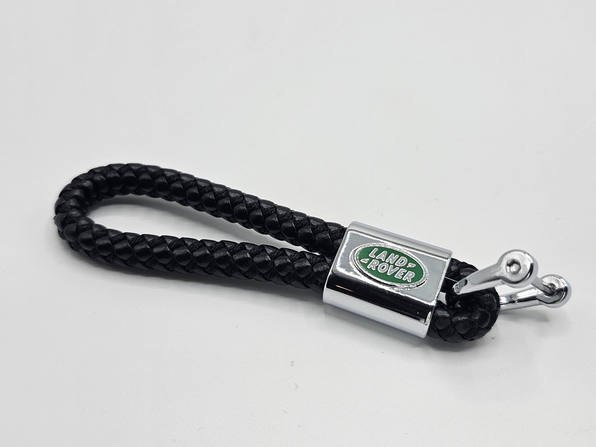 Land Rover Logo Keyring - Braided Leather