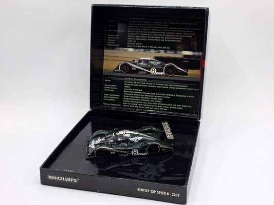 1/43 2002 Bentley EXP Speed 8 - Wallace / Leitzinger / de Poele - Minichamps - Presentation Box