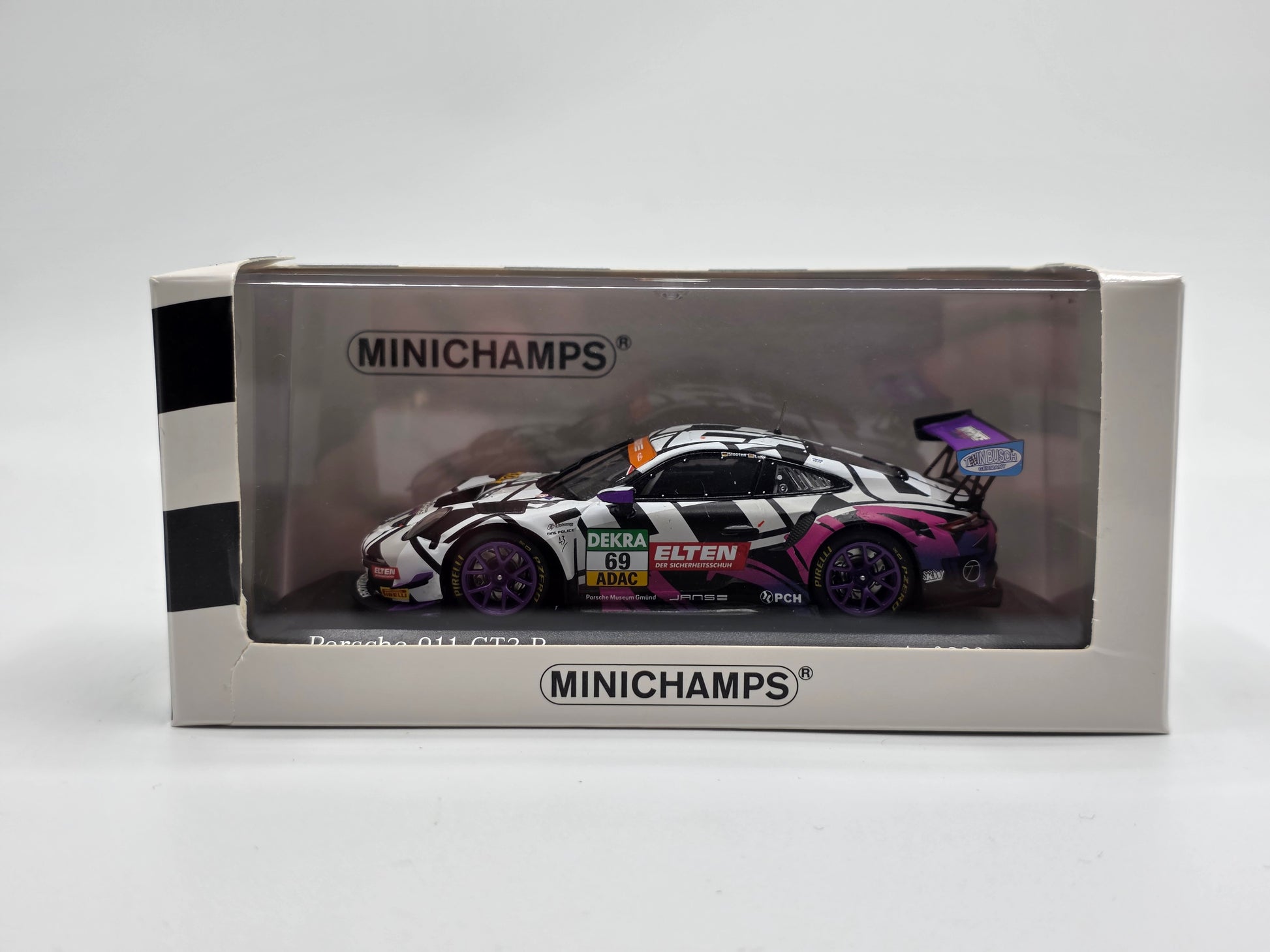 1/43 2019 Porsche 911 GT3 R - ADAC GT Masters - Slooten / Luhr | Minichamps Model Car