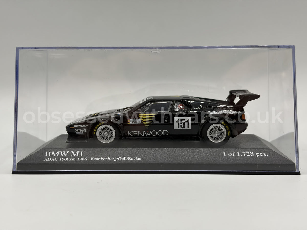 1/43 1986 BMW M1 Procar - Krankenberg / Gall / Becker - ADAC 1000km - Minichamps | Model Car