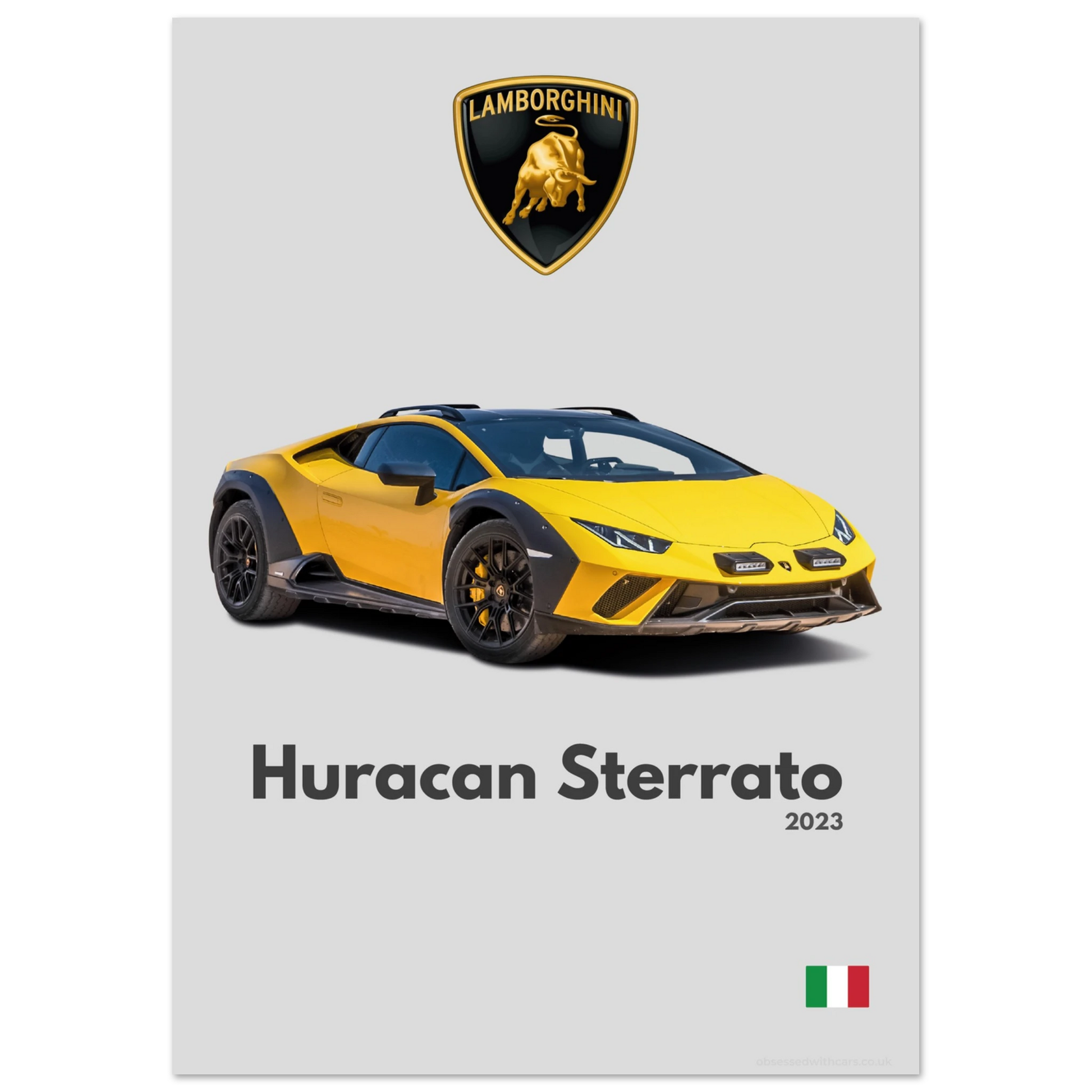 Lamborghini Huracan Sterrato Poster - Minimalist Collection