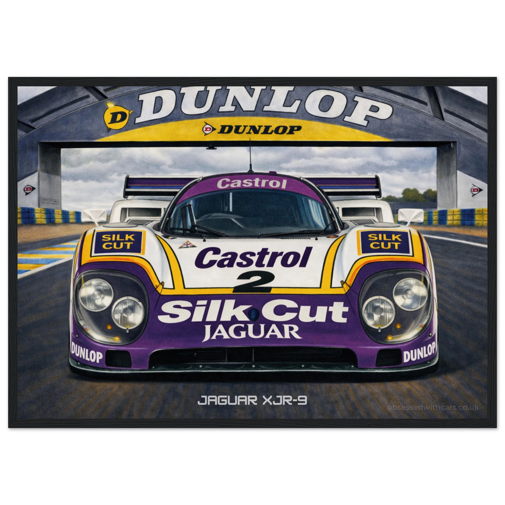 Silk Cut Jaguar XJR-9 Poster - Le Mans Legends Collection