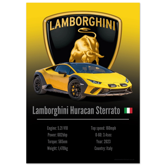 Lamborghini Huracan Sterrato Poster - Accent Collection