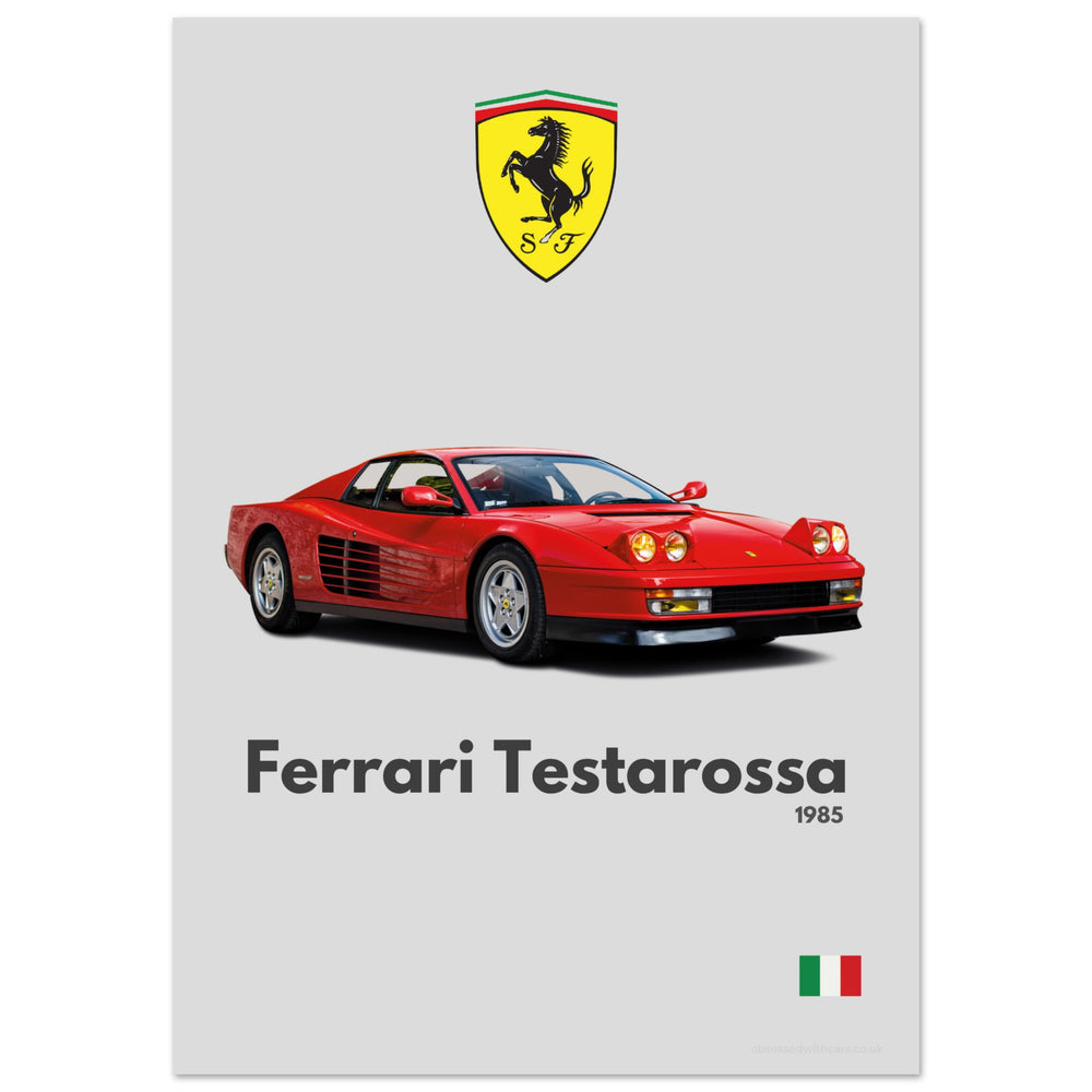 337 Ferrari Testarossa Poster - Minimalist Collection