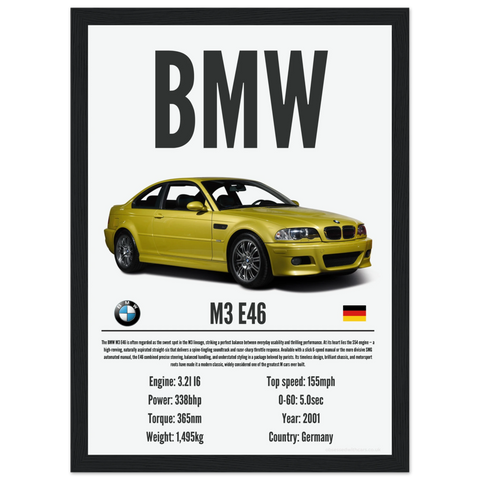 433 BMW M3 E46 Poster - Precision Collection