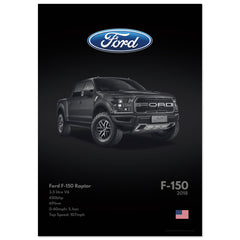362 Ford F-150 Raptor Poster - Monochrome Collection