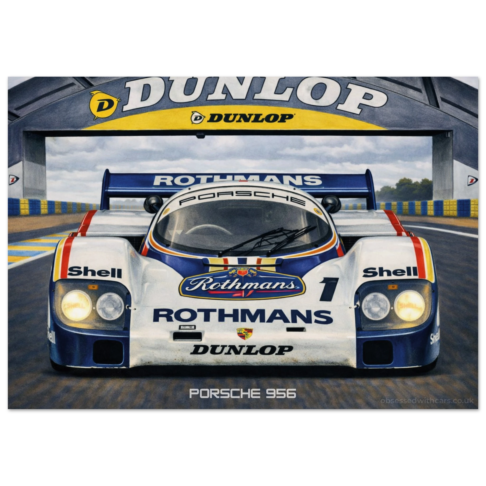 Rothmans Porsche 956 Poster - Le Mans Legends Collection