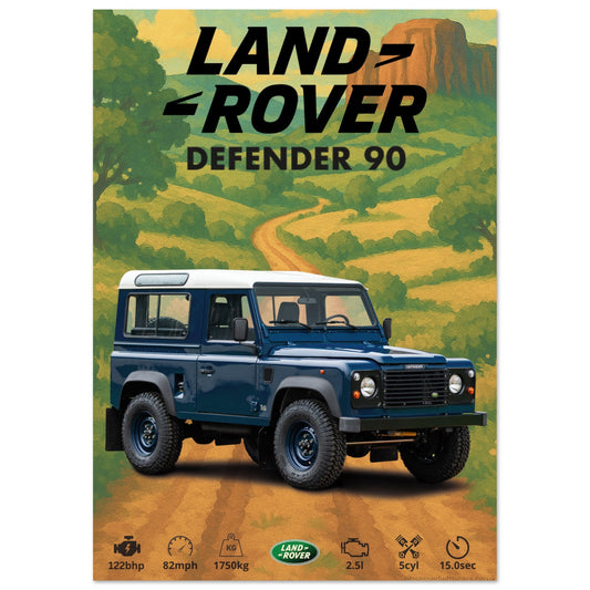 Land Rover Defender 90 Poster - Abstract Collection