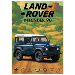 386 Land Rover Defender 90 Poster - Abstract Collection