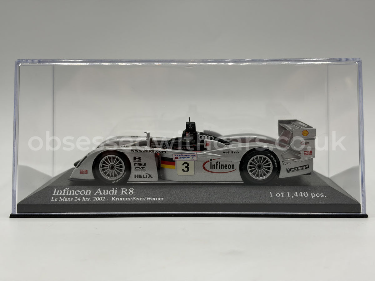 1/43 2002 Infineon Audi R8 - Krumm / Peter  Werner - Minichamps | Model Le Mans Car