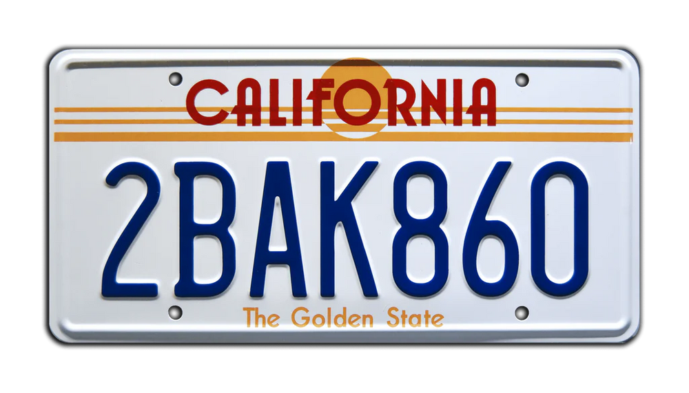 2BAK860 - Back to the Future - Marty McFly's Toyota | License Plate