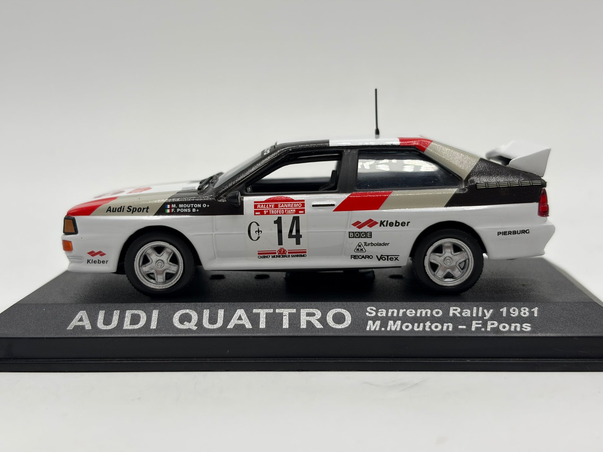 1/43 1981 Audi Quattro - Sanremo Rally - Mouton / Pons | Model Rally Car
