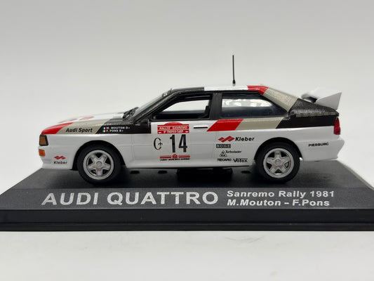 1/43 1981 Audi Quattro - Sanremo Rally - Mouton / Pons | Model Rally Car